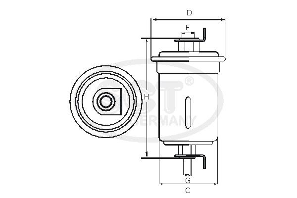 SCT GERMANY Degvielas filtrs ST 798